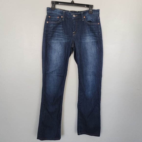 Luck Brand Women's Delaware Classic Rider Dark Wash Jeans Size 8 29 - Picture 1 of 8